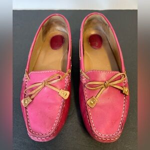 Clarks Dunbar Racer Fuchsia Leather Loafer, 8.5M